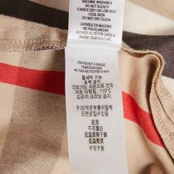 Pre Owned Burberry Children Beige Nova Check Cotton Pleated Mini Skirt 8 Yrs