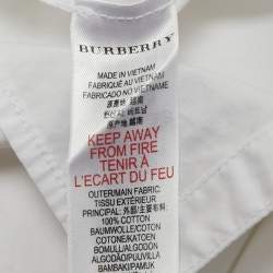 Pre Owned Burberry Children White Cotton Shirt 8 Yrs