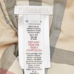 Pre Owned Burberry Children White Nova Check Print Cotton Baby Nest 6-9 Months  