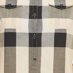 Pre Owned Burberry Children Beige Check Print Cotton Button Front Dress 14Yrs