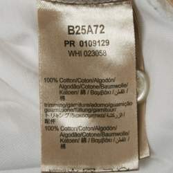 Pre Owned Burberry Children White Check Print Collar Cotton T-Shirt 14Yrs