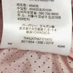 Pre Owned Burberry Children Pink Logo Print Nylon Perforated Hooded Jacket 12 Yrs 