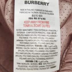 Pre Owned Burberry Children Pink Logo Print Nylon Perforated Hooded Jacket 12 Yrs 