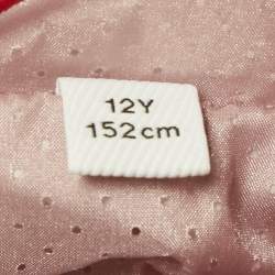 Pre Owned Burberry Children Pink Logo Print Nylon Perforated Hooded Jacket 12 Yrs 