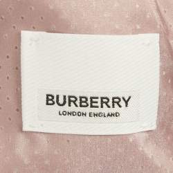 Pre Owned Burberry Children Pink Logo Print Nylon Perforated Hooded Jacket 12 Yrs 