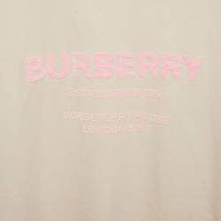 Pre Owned Burberry Children Dusty Rose Logo Applique Horseferry T-Shirt 14 Yrs 