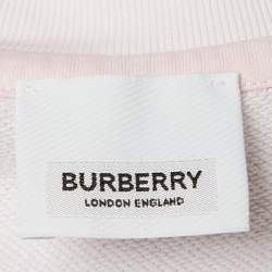 مملوكة مسبقًا Burberry Children Pink Logo Embroidered Sweatshirt & Pants Set 12Yrs