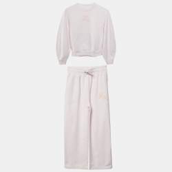 مملوكة مسبقًا Burberry Children Pink Logo Embroidered Sweatshirt & Pants Set 12Yrs