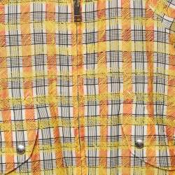 Burberry Children Multicolor Checked Cotton Blend Zip-Up Jacket 8 Yrs 