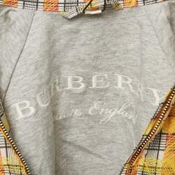 Burberry Children Multicolor Checked Cotton Blend Zip-Up Jacket 8 Yrs 