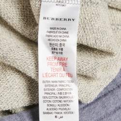Burberry Children Grey Printed Cotton Shorts 12 Yrs