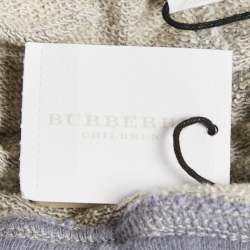 Burberry Children Grey Printed Cotton Shorts 12 Yrs
