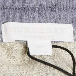 Burberry Children Grey Printed Cotton Shorts 12 Yrs