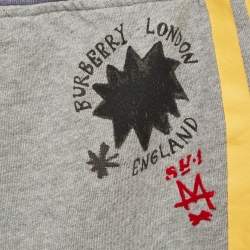 Burberry Children Grey Printed Cotton Shorts 12 Yrs