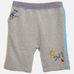 Burberry Children Grey Printed Cotton Shorts 12 Yrs
