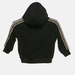 Burberry Kids Beige/Black Applique Detail Cotton Talbot Hoody 4 Yrs 