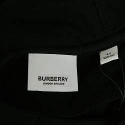 Burberry Kids Beige/Black Applique Detail Cotton Talbot Hoody 4 Yrs 