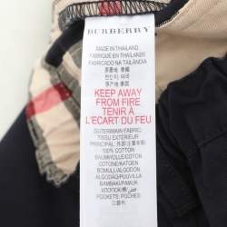 Pre Owned Burberry Kids Multicolor Striped Wool Knit and Cotton Hooded Sweatshirt and Pant Set 2 Yrs