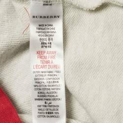 Pre Owned Burberry Kids Green/Grey Printed Cotton Sweatshirt 10 Yrs