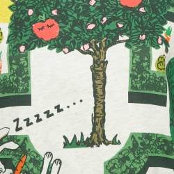 Pre Owned Burberry Kids Green/Grey Printed Cotton Sweatshirt 10 Yrs