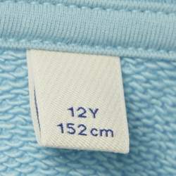 Pre Owned Burberry Kids Blue Cotton Zip-Up Hoodie 12Yrs
