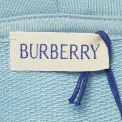 Pre Owned Burberry Kids Blue Cotton Zip-Up Hoodie 12Yrs