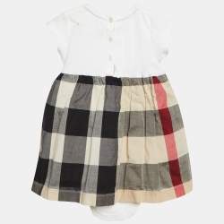 Pre Owned Burberry Children Beige Nova Check Cotton Dress 6M
