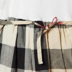Pre Owned Burberry Children Beige Nova Check Cotton Dress 6M