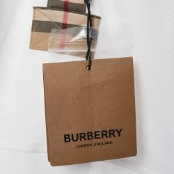 Burberry Kids Vintage Cotton Pique Check Trimmed Pintuck Dress 3 Yrs 