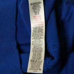 Pre Owned Burberry Kids Blue Gingham Cable Wool Cardigan 8 Yrs 