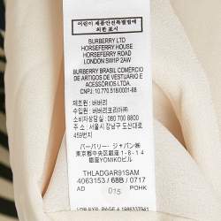 Burberry Kids Cream/Black Striped Silk Ruffed Dress 12 Yrs 