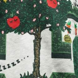 Burberry Kids Green Maze Print Cotton Knit Dress 12M