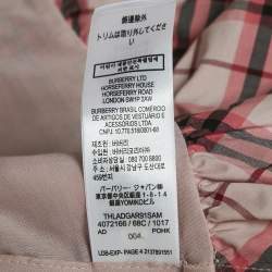 Burberry Children Bright Rose Pink Tartan Check Print Cotton Dress 12 M