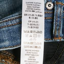 Burberry Children Blue Washed Denim Skinny Jeans 8 Yrs Waist 22"