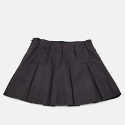 مملوكة مسبقًا Burberry Kids Black Cotton Pleated Mini Skirt 4 Yrs