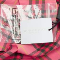 Pre Owned Burberry Children Pink Checks Cotton Dress 10Yrs