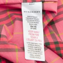 Pre Owned Burberry Children Pink Checks Cotton Dress 10Yrs