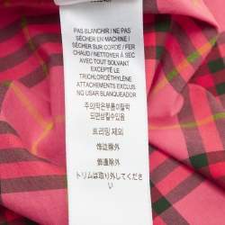 Pre Owned Burberry Children Pink Checks Cotton Dress 10Yrs