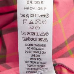 Pre Owned Burberry Children Pink Checks Cotton Dress 10Yrs