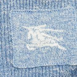 Pre Owned Burberry Kids Blue Rib Knit Buttoned Cardigan 8Yrs