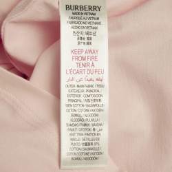 Pre Owned Burberry Kids Pink Umbrella Print Jersey T-Shirt 8Yrs