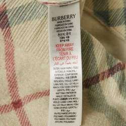 Pre Owned Burberry Kids Beige Nova Checks Wool Mini Skirt 6Yrs