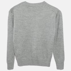 مملوكة مسبقًا سويتَر بربري كيدز صوفي رمادي تيدي مع وشاح إنتارسيا 6 سنوات