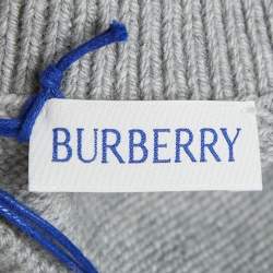 مملوكة مسبقًا سويتَر بربري كيدز صوفي رمادي تيدي مع وشاح إنتارسيا 6 سنوات