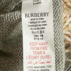 مملوكة مسبقًا سويتَر بربري كيدز صوفي رمادي تيدي مع وشاح إنتارسيا 6 سنوات