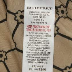 Pre Owned بلوزة قطن بيج مطبوعة بربري للأطفال 10 سنوات