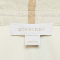 Burberry Kids Cream Nova Check Cotton Unisex Shirt Bodysuit 3M 