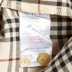 Burberry Kids Beige Tartan Checks Cotton Button Front Shirt 10 Yrs