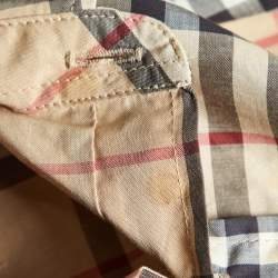 Pre Owned Burberry Kids Beige Tartan Check Cotton Button Front Shirt 12 Yrs