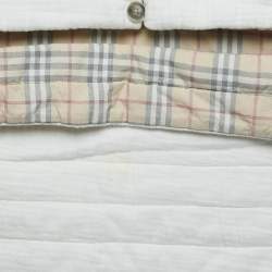 Burberry Children Iggy Checks Cotton Quilted Baby Nest 6-9 M
